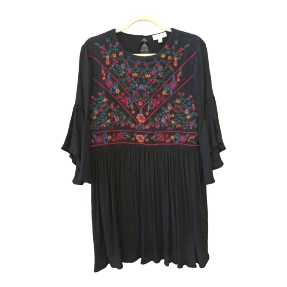 Umgee embroidered tunic black Bohemian shirt